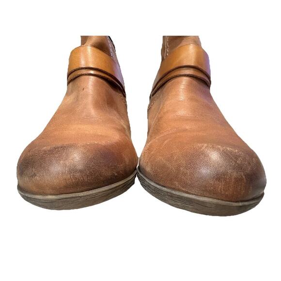 Pikolinos Boot Brujas Short Ankle Moto Buckle Size 40 US 9 Camel Tan Leather - Picture 3 of 9